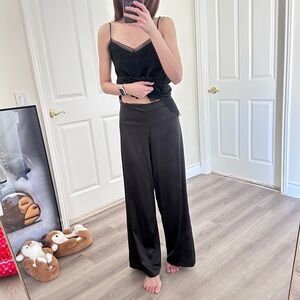 Zara Elegant Black Women's Wide-Leg Pull On Pants